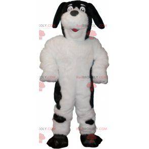 Hairy and cute white and black dog mascot - Redbrokoly.com