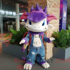 Personaggio mascotte viola...