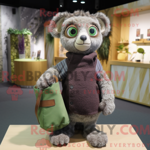 Olive Lemur mascottekostuum...