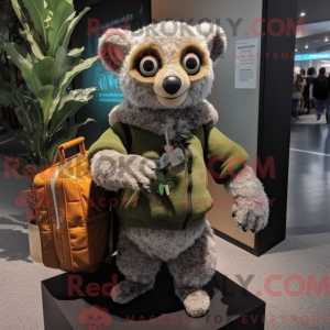 Olive Lemur mascottekostuum...