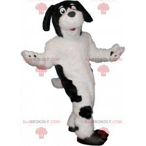 Mascotte cane bianco e nero peloso e carino - Redbrokoly.com