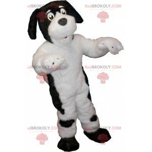 Hairy and cute white and black dog mascot - Redbrokoly.com