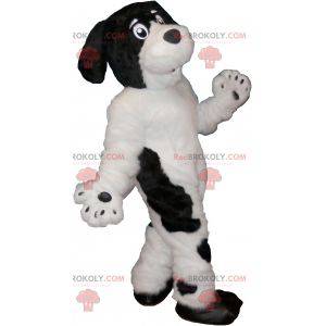 Hairy and cute white and black dog mascot - Redbrokoly.com