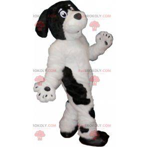 Mascotte cane bianco e nero peloso e carino - Redbrokoly.com