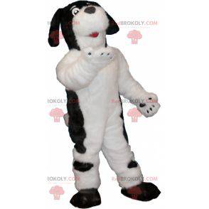 Mascotte cane bianco e nero peloso e carino - Redbrokoly.com