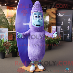 Lavendel surfebrett maskot...