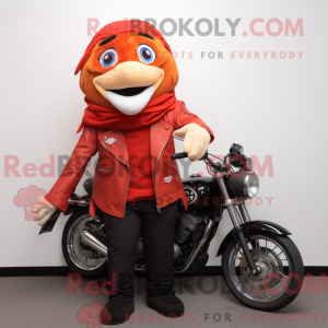 Maskotdraktfigur Red Fish...