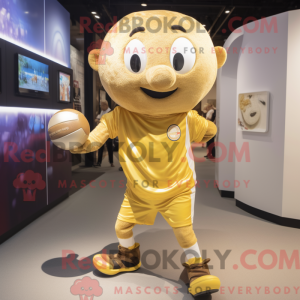Gold Juggle maskot kostume...