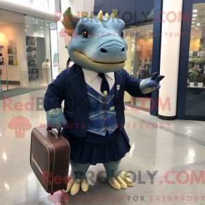 Navy Ankylosaurus maskot...