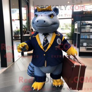 Navy Ankylosaurus maskot...