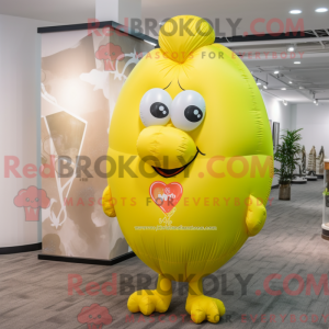 Lemon Yellow Heart Shaped...