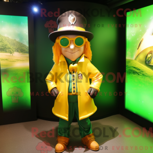 Gul Leprechaun Hat maskot...