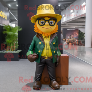 Gul Leprechaun Hat máscara...