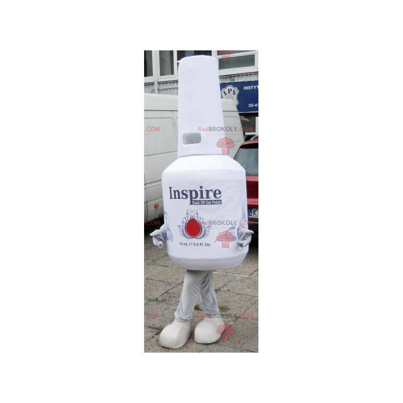 Mascot kæmpe hvid neglelak. Blanco maskot - Redbrokoly.com