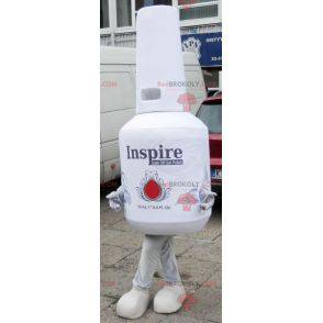 Mascot gigantische witte nagellak. Blanco mascotte -