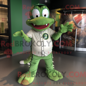 Green Python mascot costume...