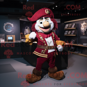Maroon Pirate maskot...