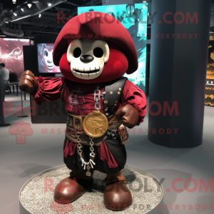Maroon Pirate maskot...