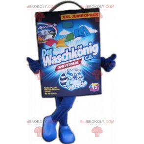 Mascota de lavandería de cartón azul de lavandería -