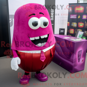 Magenta granat maskot...