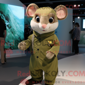 Olive Dormouse mask drakt...