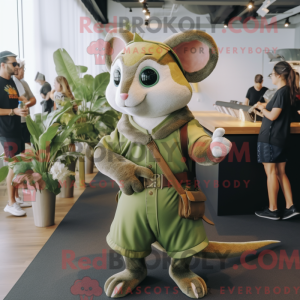Olive Dormouse mask drakt...