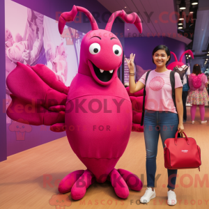 Magenta Lobster maskot...