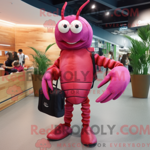 Magenta Lobster mascot...