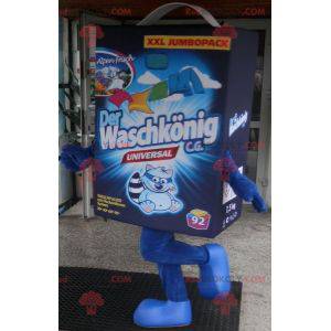 Mascote da lavanderia de papelão azul da lavanderia -