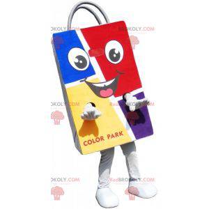 Mascot bolsa de papel de colores. Bolsa de la compra -