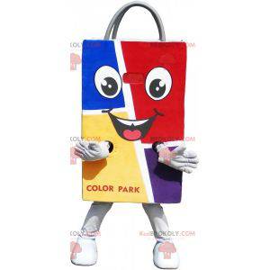 Mascot bolsa de papel de colores. Bolsa de la compra -