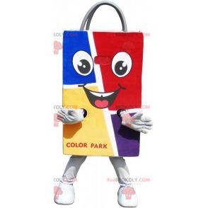 Mascot bolsa de papel de colores. Bolsa de la compra -