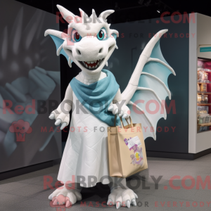 White Dragon maskot kostume...