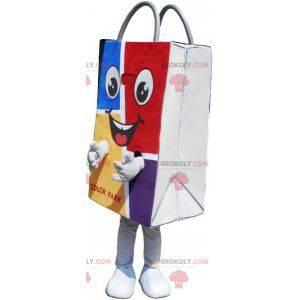 Mascotte de sac en papier coloré. Sac de courses -