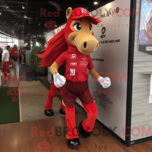 Red Mare-maskotdraktfigur...