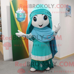 Cyan irsk flagg máscara de...