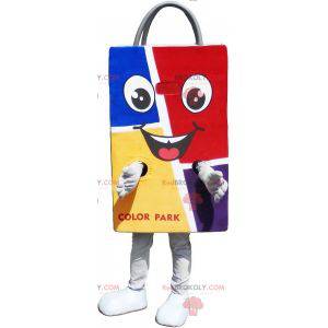 Maskot farverig papirpose. Indkøbspose - Redbrokoly.com