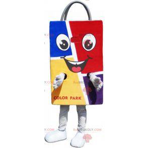 Mascot bolsa de papel de colores. Bolsa de la compra -
