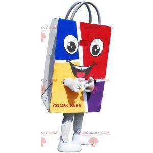 Mascotte de sac en papier coloré. Sac de courses -