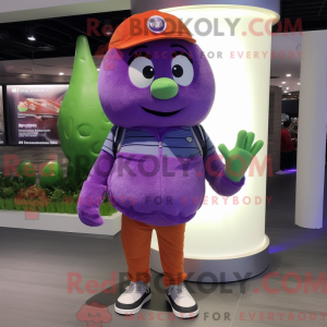 Lila Melone Maskottchen...