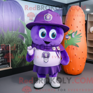 Lilla melon maskot kostume...