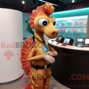 Rust Sea Horse maskot drakt...