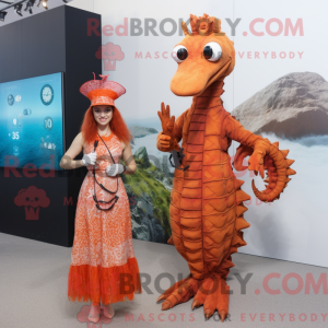 Rust Sea Horse mascot...