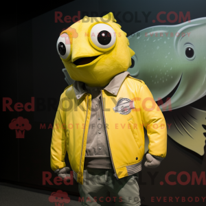 Lemon Yellow Salmon mascot...