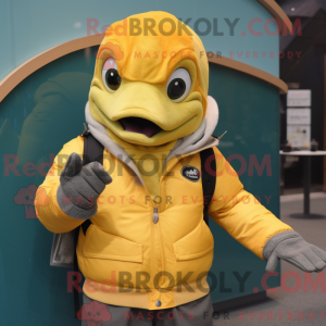 Lemon Yellow Salmon mascot...