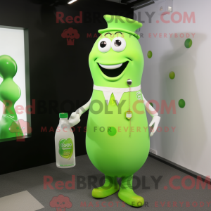 Postava maskota Lime Green...