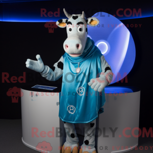 Cyan Jersey Cow máscara...