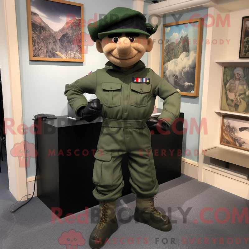 Fantasia de mascote de commando com calça e botões de punho - Mascotes de comando - REBROKO_230159 - RedBrokoly.com