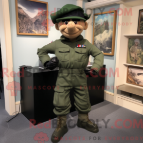 Fantasia de mascote de commando com calça e botões de punho - Mascotes de comando - REBROKO_230159 - RedBrokoly.com