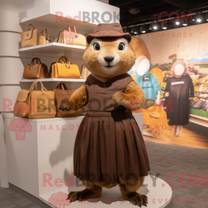 Brun murmeldyr maskot...